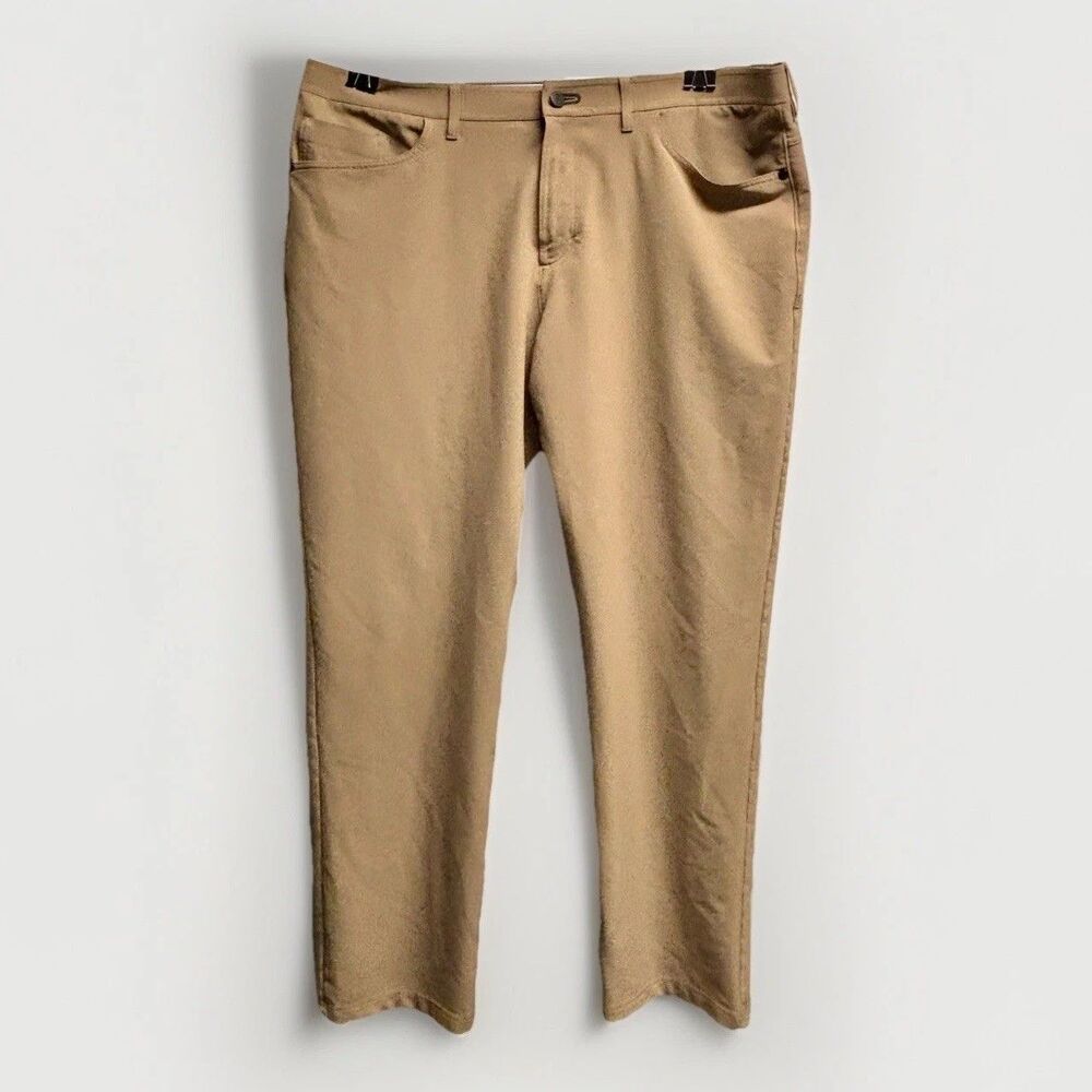 Public Rec Pants Mens 40x32 Khaki Workday Performance Stretch Chino Comfort